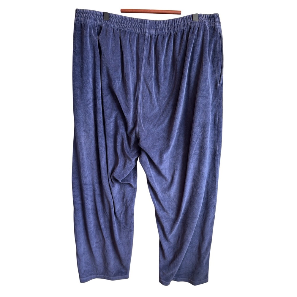 Sean John Sleepwear Mens XL Blue Velour Lounge Pants Baggy Y2K Streetwear Velvet